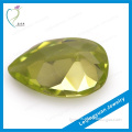 Best Price Pear Cut Apple Green Cubic Zirconia Stone